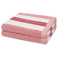 DUSCHTUCH Doubleface Stripes 2er-Set - Rosa, Textil (70/140cm) - Ross