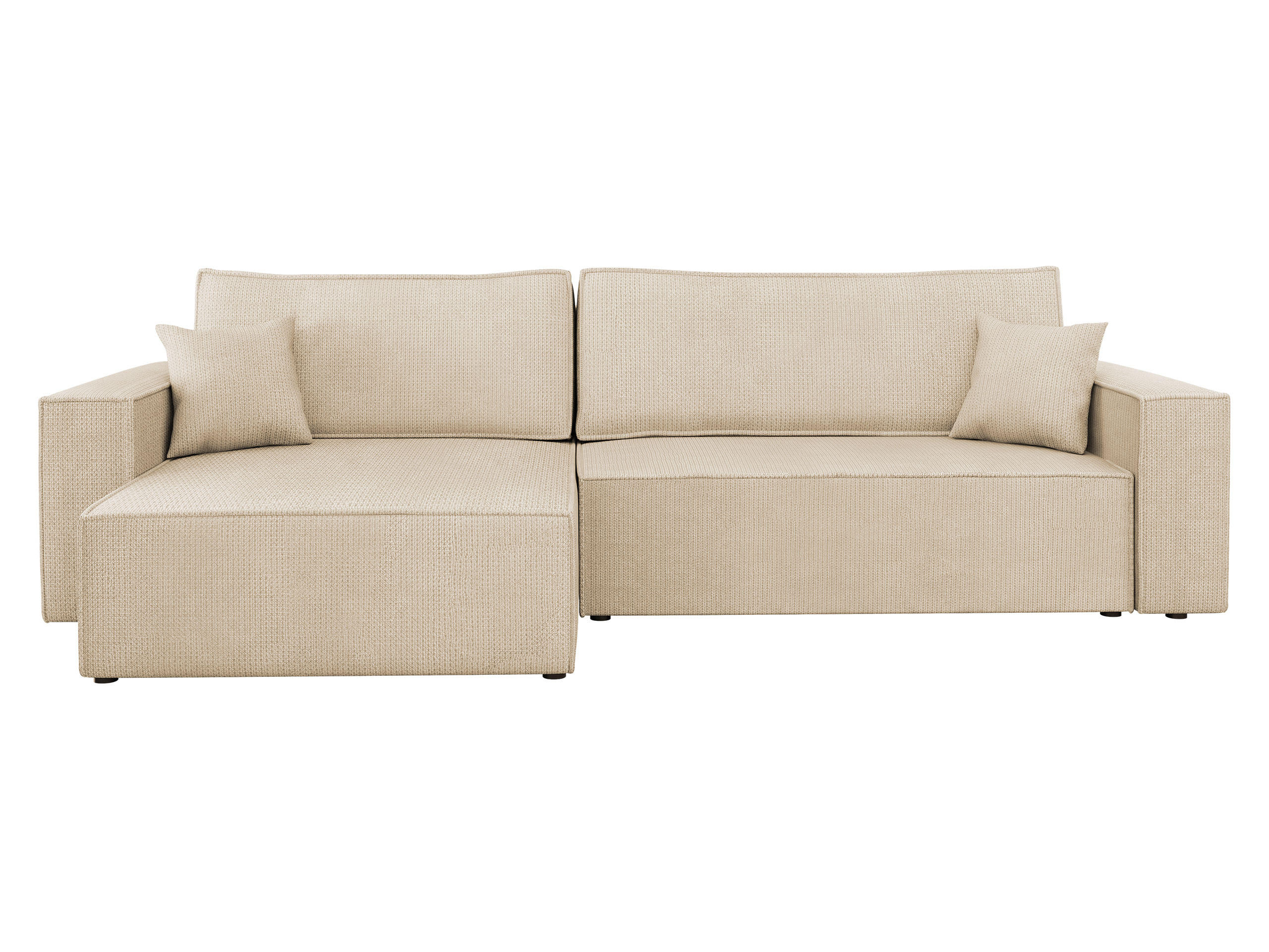 ECKSOFA Karl - Schwarz/Naturfarben, Holz/Kunststoff (272/145cm) - MIRJAN24