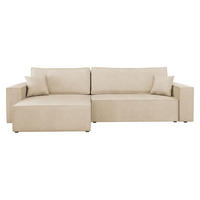 ECKSOFA Karl - Schwarz/Naturfarben, Holz/Kunststoff (272/145cm) - MIRJAN24