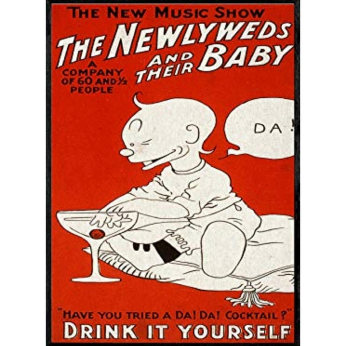 POSTER Musical Das Neue Baby A3 Schwarzer Rahmen - Schwarz, Papier (29.7/5/42cm) - Nacnic