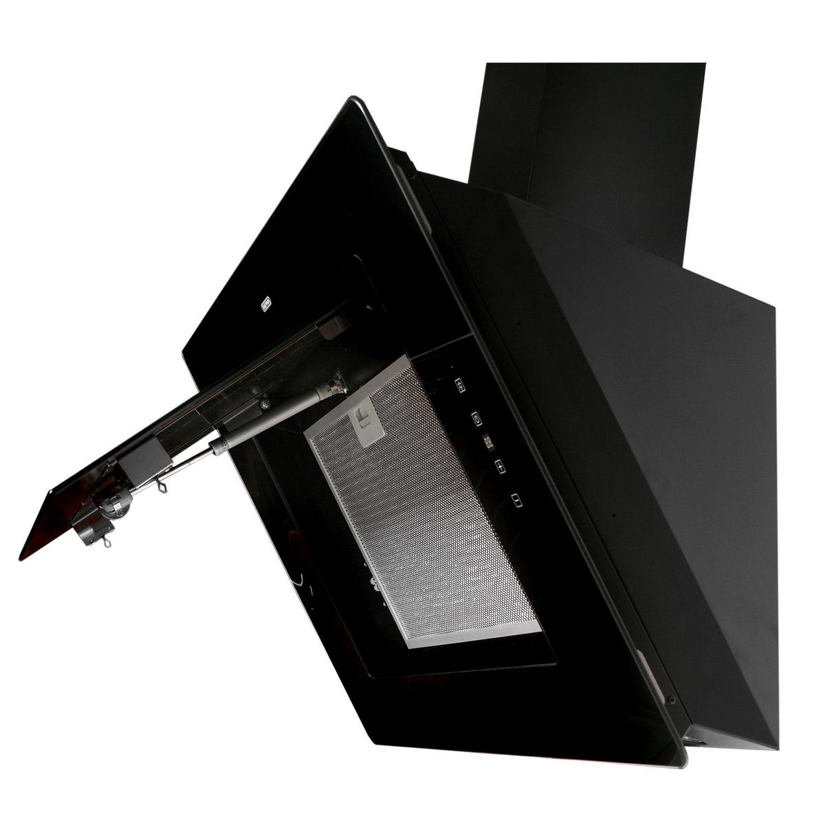 DUNSTABZUGSHAUBE GCH S 155 60 BL Prime + Umluftset, 60 cm Schwarz - Schwarz, Glas/Metall (60/103.5/40.5cm) - Gurari