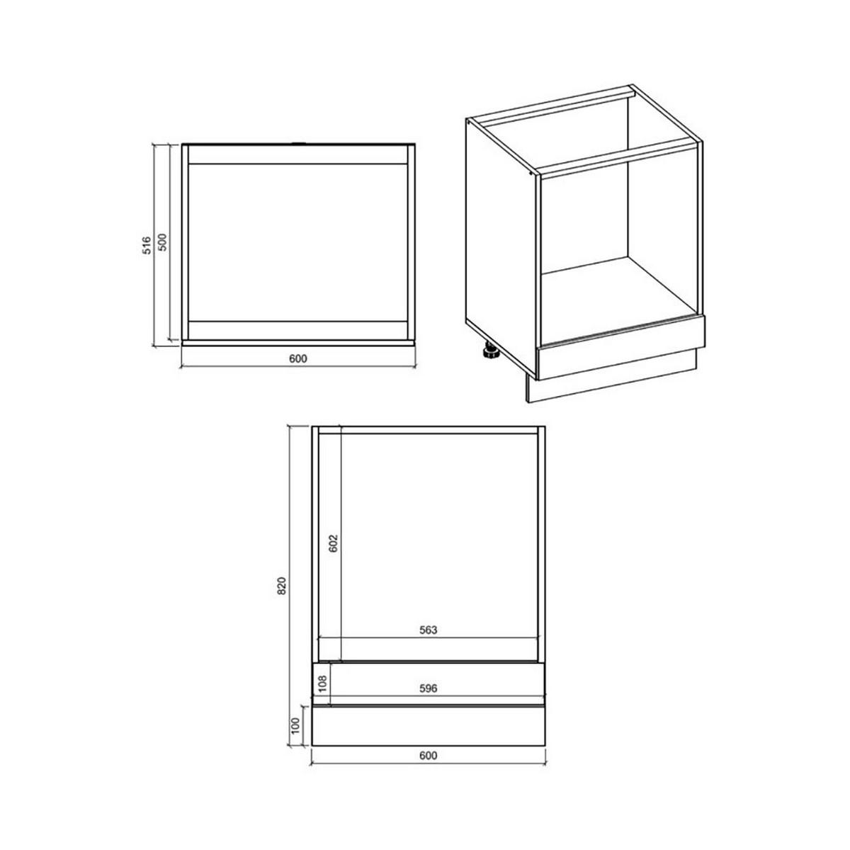 KÜCHENLEERBLOCK Livorno weiß matt / verkehrsweiß matt RAL 9016 (K5) 12-teilig - Weiß, Holzwerkstoff/Metall (410/243/59cm) - Feldmann-Wohnen