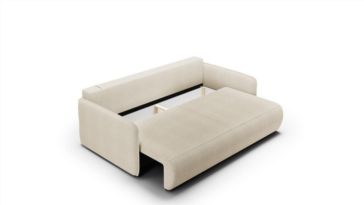 SCHLAFSOFA Calgary - Creme, Holzwerkstoff/Textil (216/86/105cm) - Fun Möbel