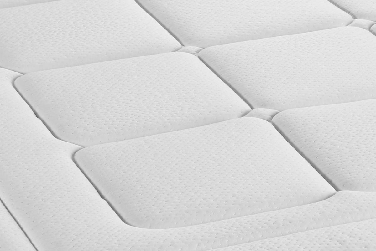 BETT Balmoral Memory-Schaum 140 x 200 cm h3 - Kit Bettgestell Weiß - Beige/Weiß, Holz (140/200cm) - ROYAL PALACE BEDDING