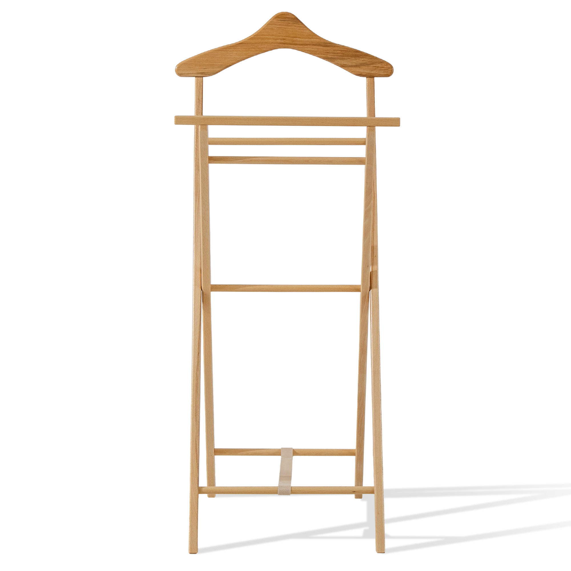 KLEIDERBUTLER AGLAS Herrendiener, natürliches Buchenholz - Naturfarben, Holz (32/104/44cm) - KONSIMO®