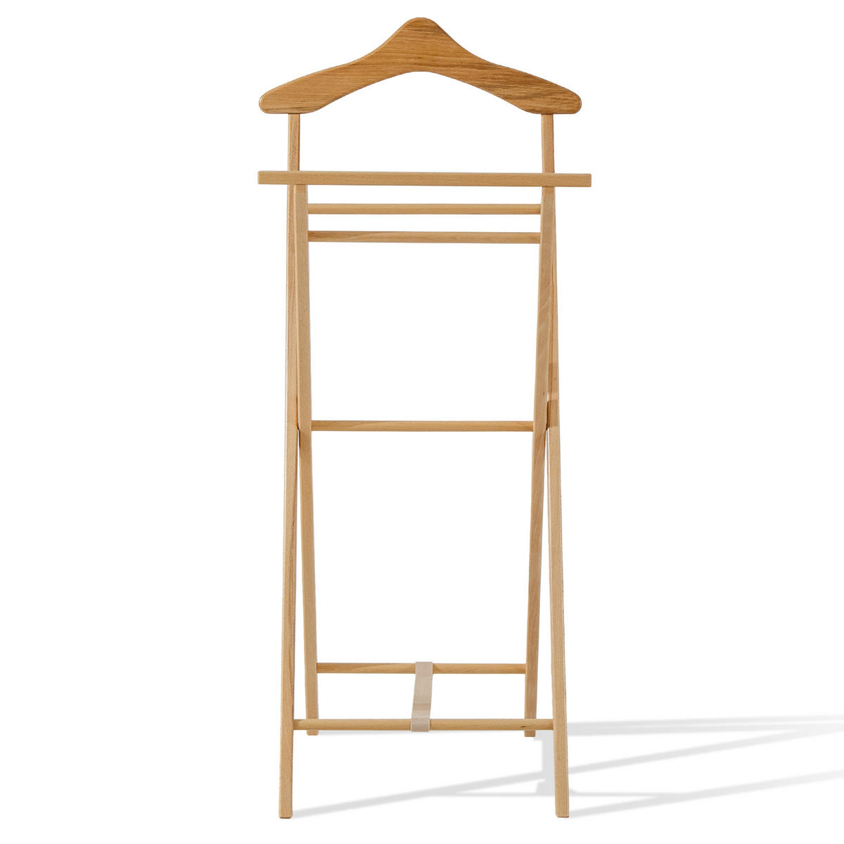 KLEIDERBUTLER AGLAS Herrendiener, natürliches Buchenholz - Naturfarben, Holz (32/104/44cm) - KONSIMO®