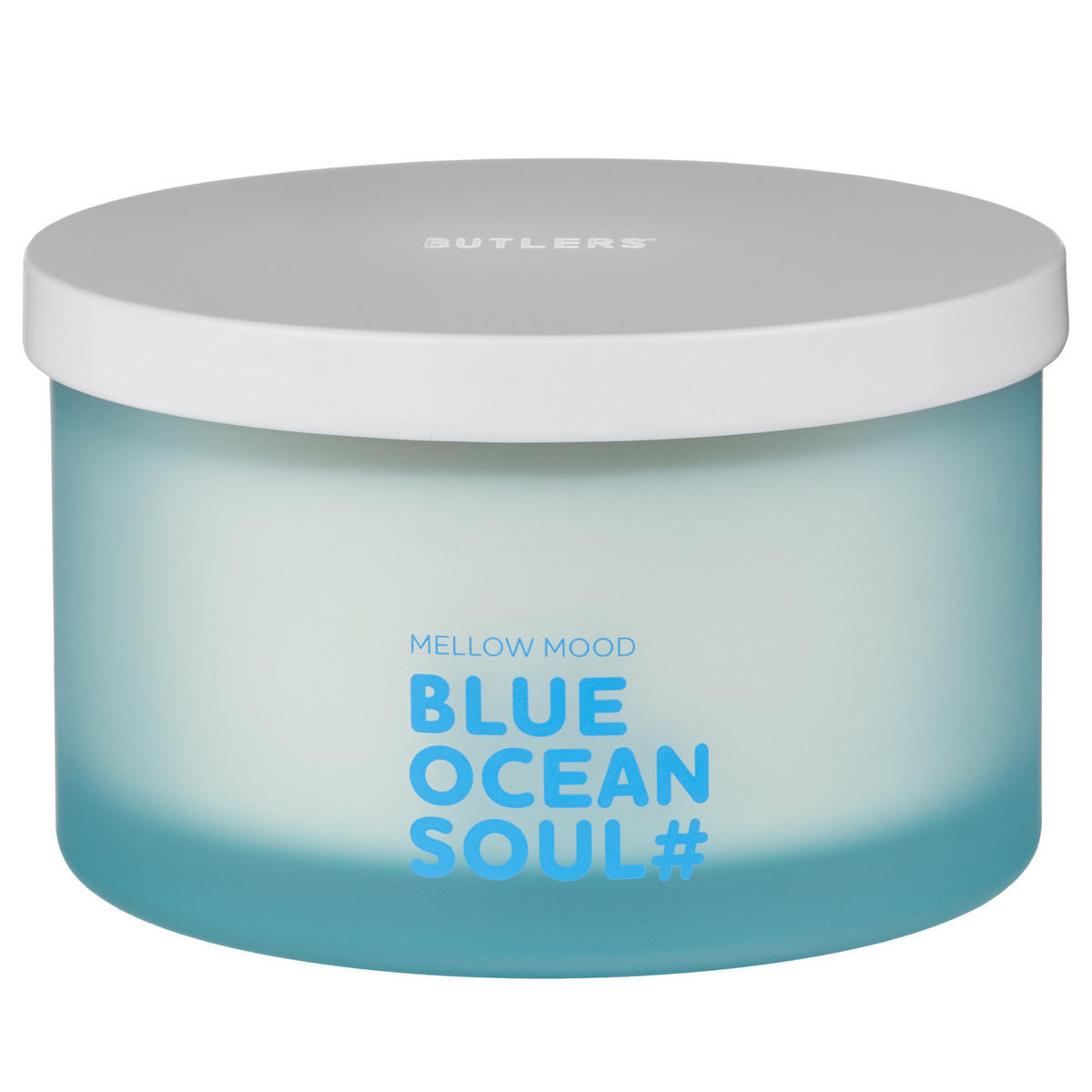 DUFTKERZE Mellow Mood Blue Ocean Soul - Pastellblau, Paraffin (6cm) - Butlers