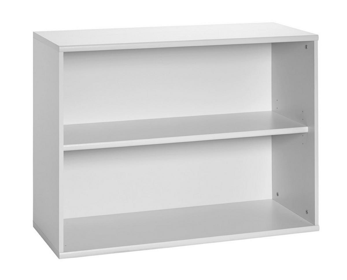 AKTENREGAL Lion Small 76x40x40 cm 2 Fächern Lichtgrau - Grau, Holz (40/76/40cm) - PROREGAL