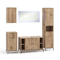 BADMÖBEL-SET Eliza Viking Oak 5 Teile - Eichefarben, Holzwerkstoff (100/63/45.1cm) - Vicco