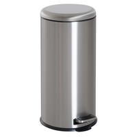 MÜLLEIMER, Edelstahl, Kunststoff, Silber - Silberfarben, Metall (29.2/62.9/29.2cm) - HOMCOM
