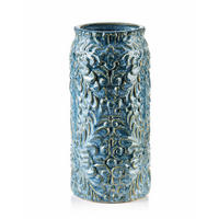 VASE Yanda Blau 14.5/14.5/27 cm Keramik - Blau, Keramik (27cm) - Mondex