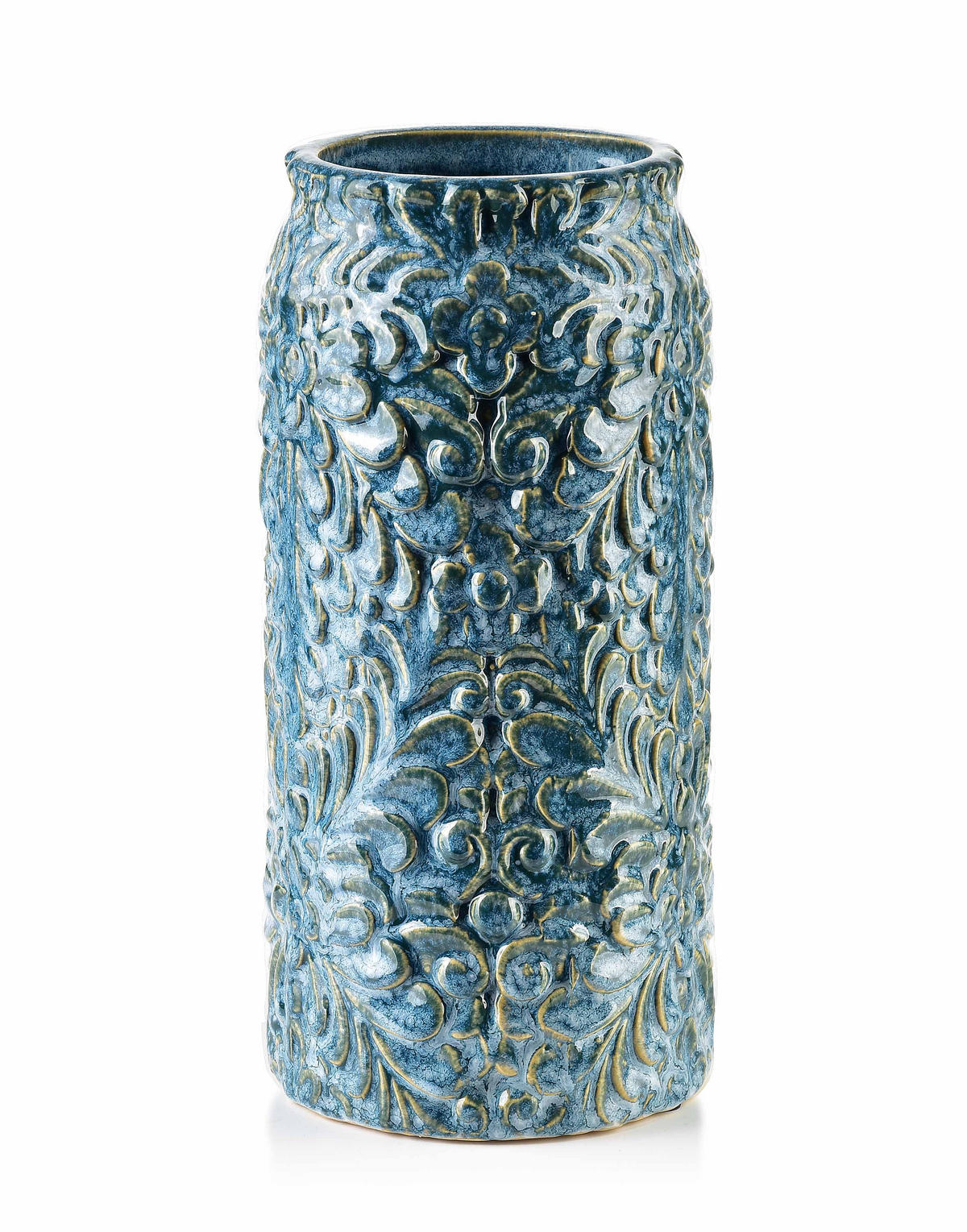 VASE Yanda Blau 14.5/14.5/27 cm Keramik - Blau, Keramik (27cm) - Mondex