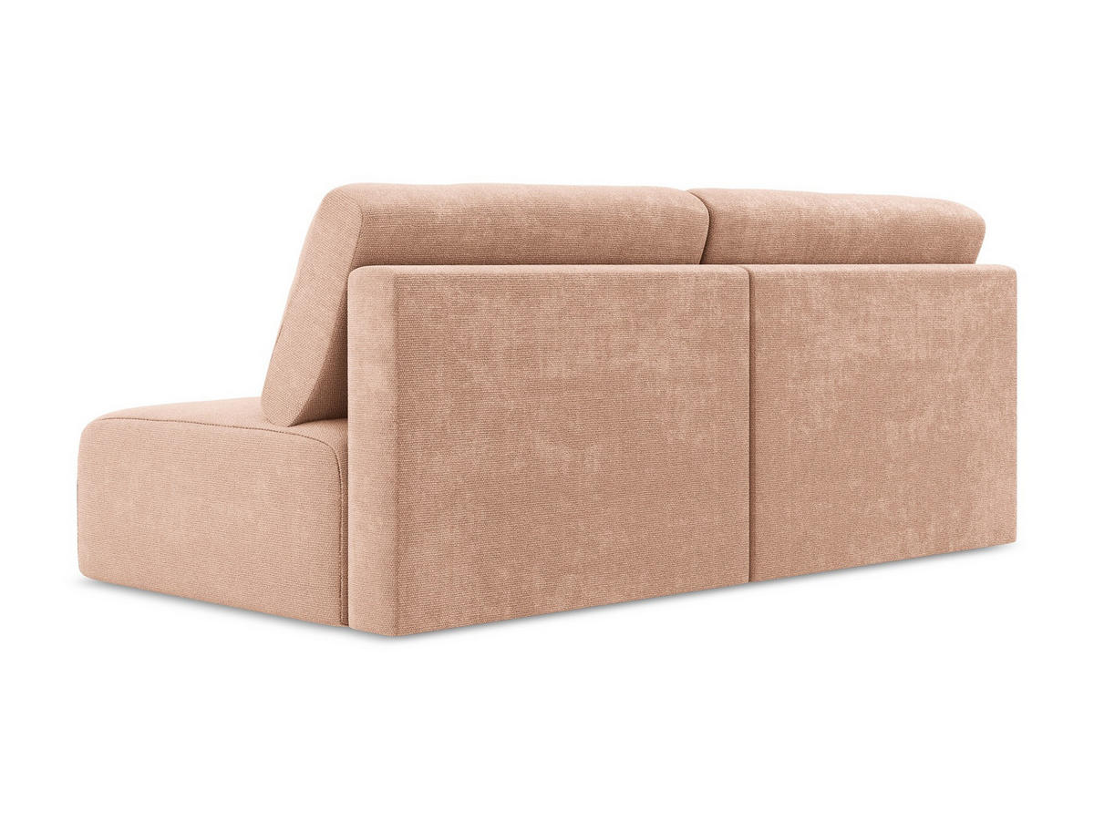 3-SITZER SOFA mit Schlaffunktion Chenille Stoff Pink - Pink/Koralle, Kunststoff/Textil (216/79/102cm) - Makamii