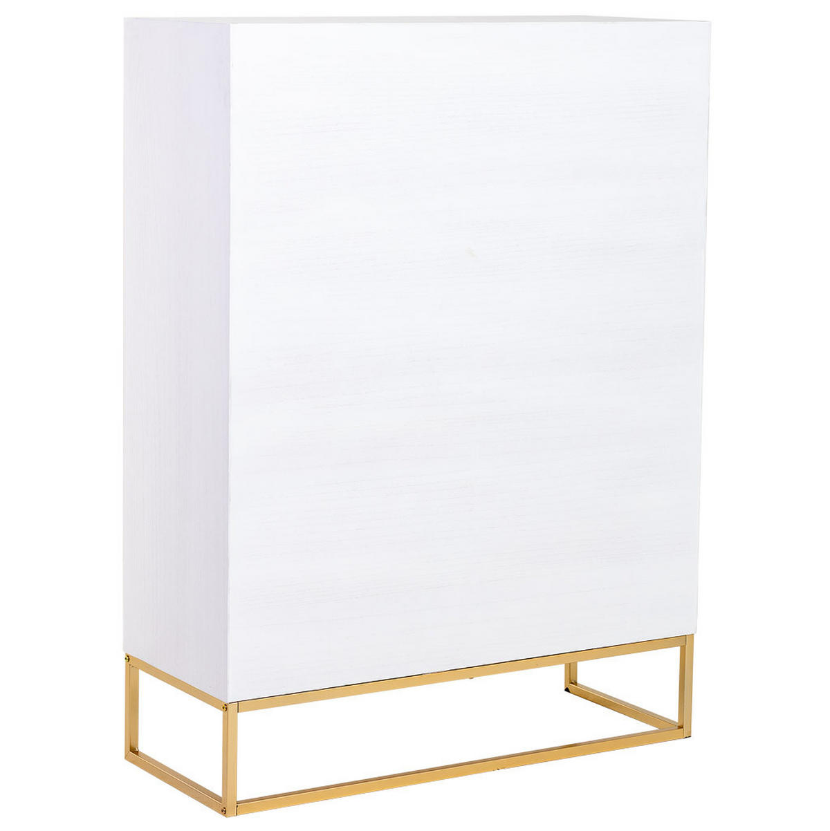 VITRINE mit 3 türen und 3 schubladen, holz, 100x40x135 cm - Weiß, Holz (100/135/40cm) - Wanderlust