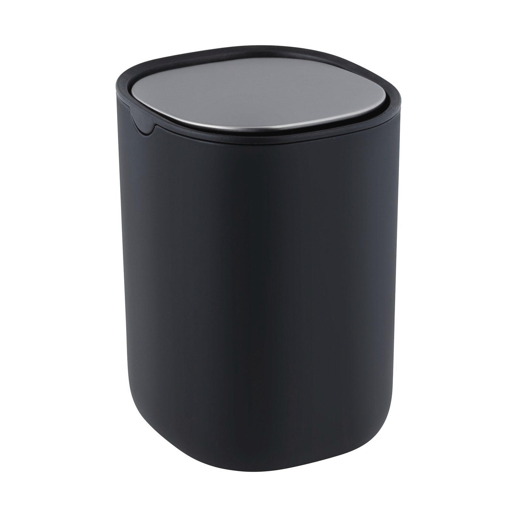 MÜLLBEHÄLTER Frini 1,5 l 11,5/11,5/16 cm - Schwarz, Kunststoff (11.5/16/11.5cm) - Wenko