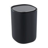 MÜLLBEHÄLTER Frini 1,5 l 11,5/11,5/16 cm - Schwarz, Kunststoff (11.5/16/11.5cm) - Wenko