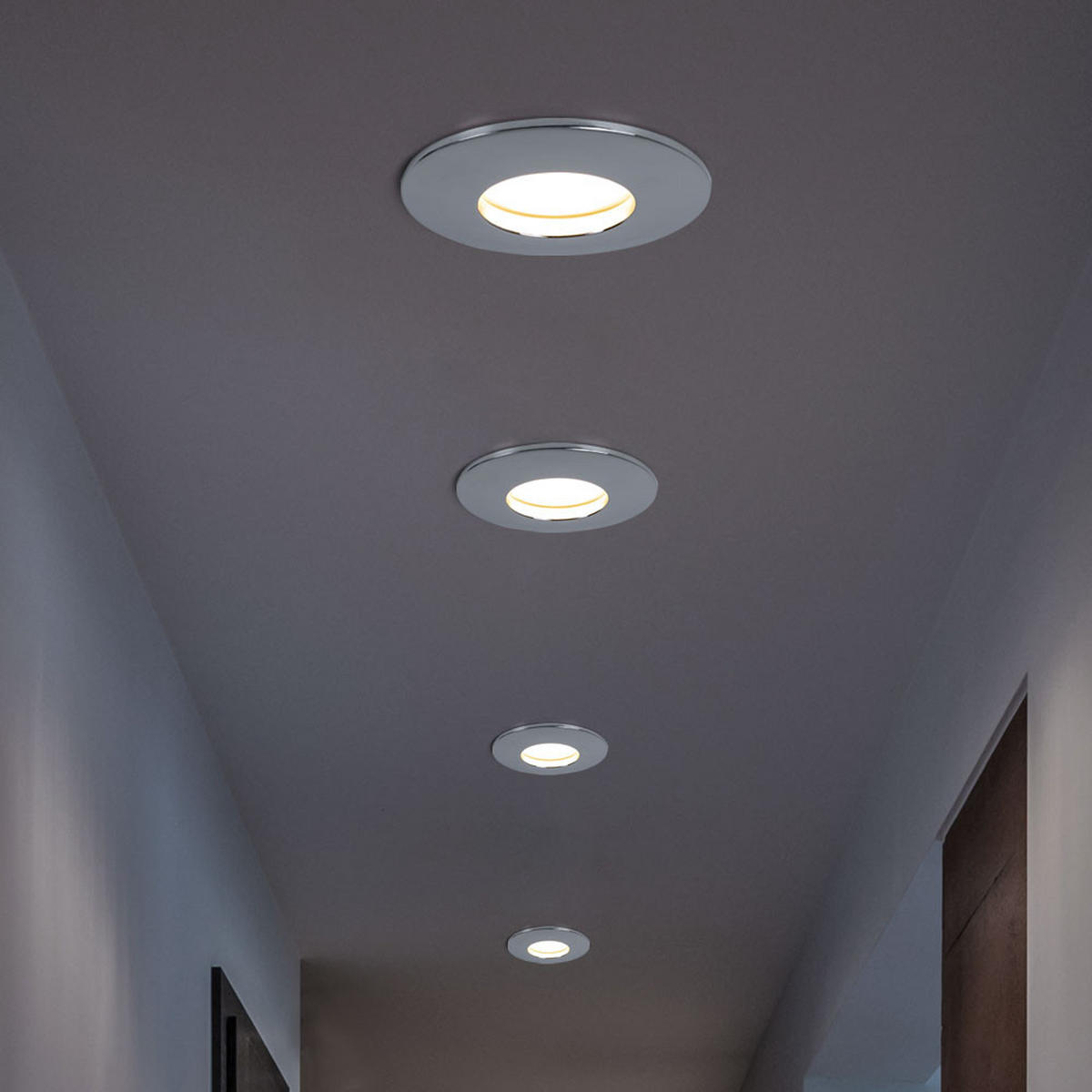 LED EINBAULEUCHTE Chrom Silber - Silberfarben, Metall (8.3/8.3/3.5cm)