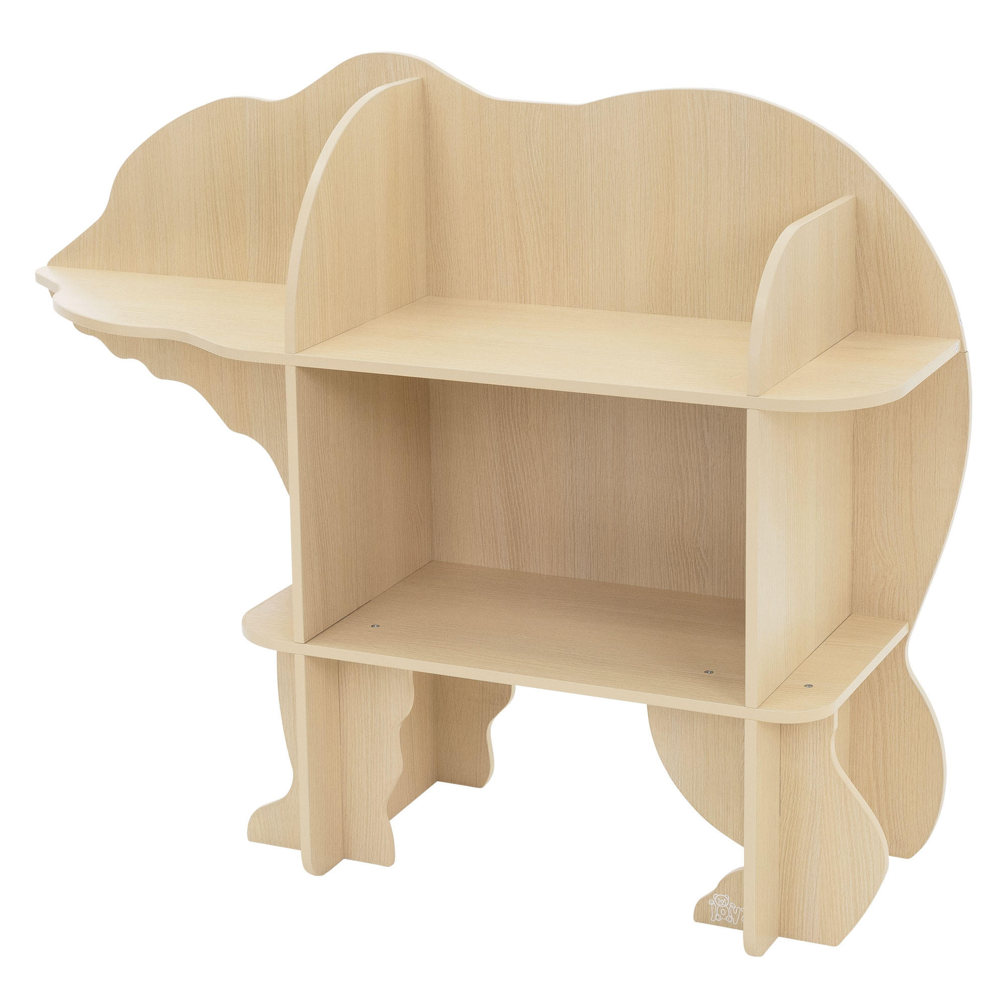 BÜCHERREGAL Bärenform - Naturfarben, Holz (110/83/32cm) - Joyz