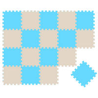 SPIELMATTE ab Null - 180/90/1 cm Puzzlematte Beige - Multicolor, Kunststoff (30/30cm) - Littletom