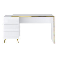 SCHREIBTISCH - 142.4 cm x 59 cm - Holz, Platte - Weiß - MARZIALO - Weiß, Holz (59/142.4/75.6cm) - Vente-Unique