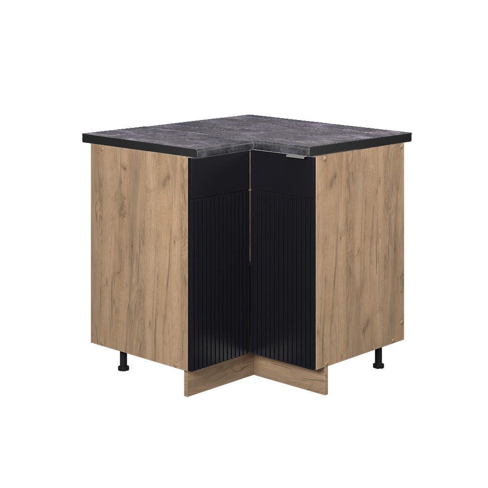 ROHOVÁ SKŘÍŇKA Fame-Line, černé pruhy, 80,5 cm, AP antracit - medově dubová/černá, kompozitní dřevo (80.5/82/60cm) - Vicco