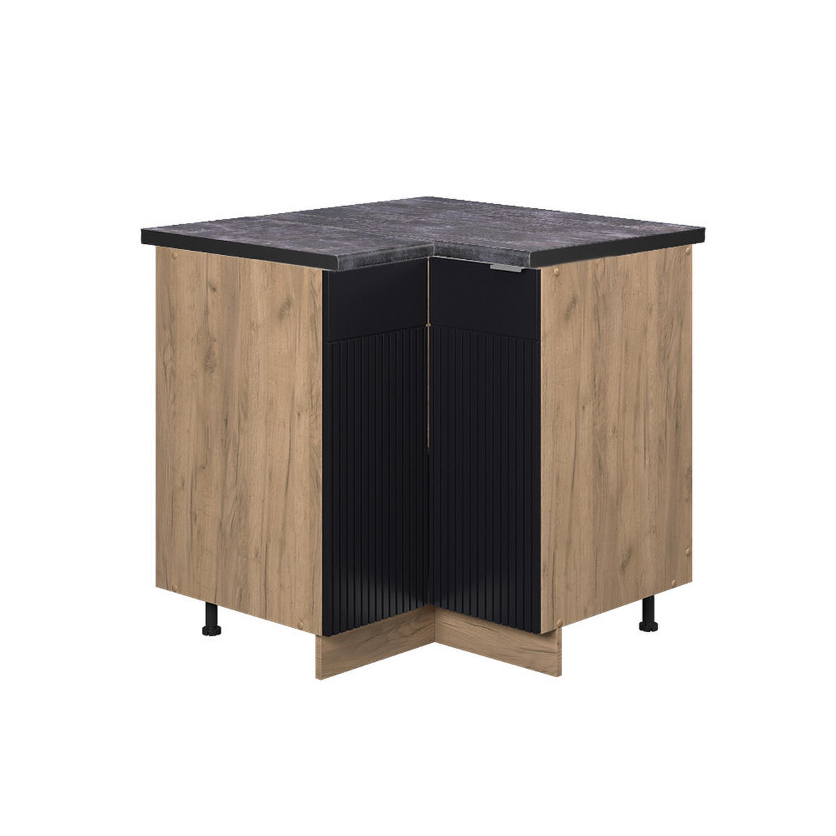 Honigeiche/Schwarz, Holzwerkstoff (80.5/82/60cm) - Vicco