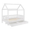 KINDERBETT Marli weiß 80x160 cm mit Bettkasten - Weiß, Holz (80/160cm) - Juskys