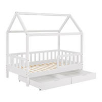 KINDERBETT Marli weiß 80x160 cm mit Bettkasten - Weiß, Holz (80/160cm) - Juskys