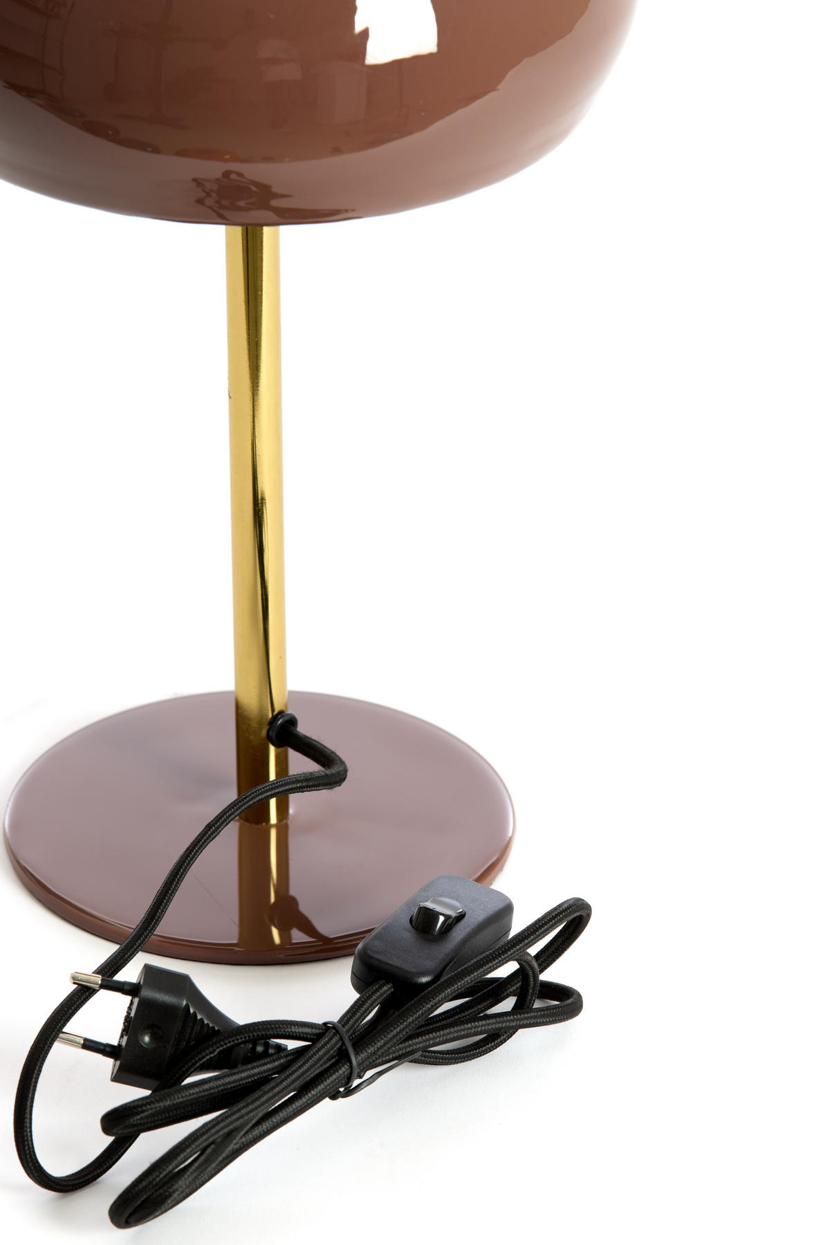 TISCHLAMPE Surin Braun Ø22/34 cm - Braun, Metall (22/22/34cm) - Light & Living