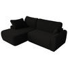 ECKSCHLAFSOFA CUBO L Schwarz Boucle - links - Schwarz, Kunststoff/Textil (273/187cm) - MKS