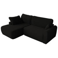 ECKSCHLAFSOFA CUBO L Schwarz Boucle - links - Schwarz, Kunststoff/Textil (273/187cm) - MKS