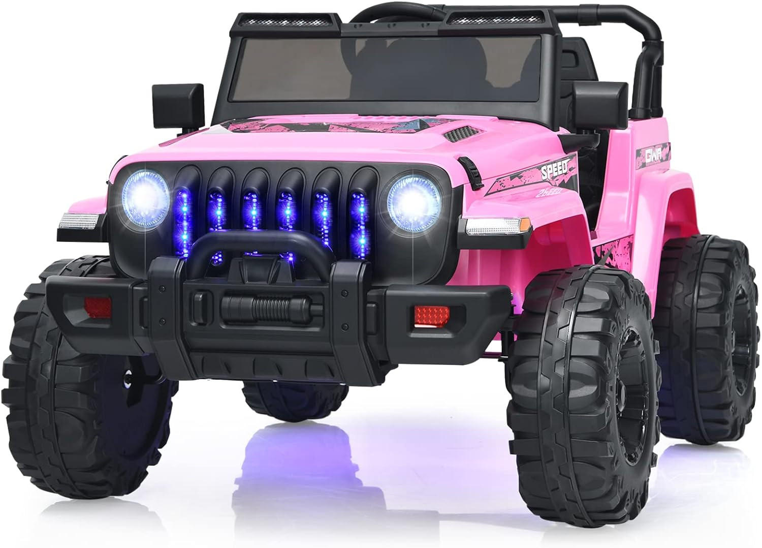 ELEKTROAUTO 12V Kinder Rosa - Pink, Kunststoff (72/67/112cm) - COSTWAY