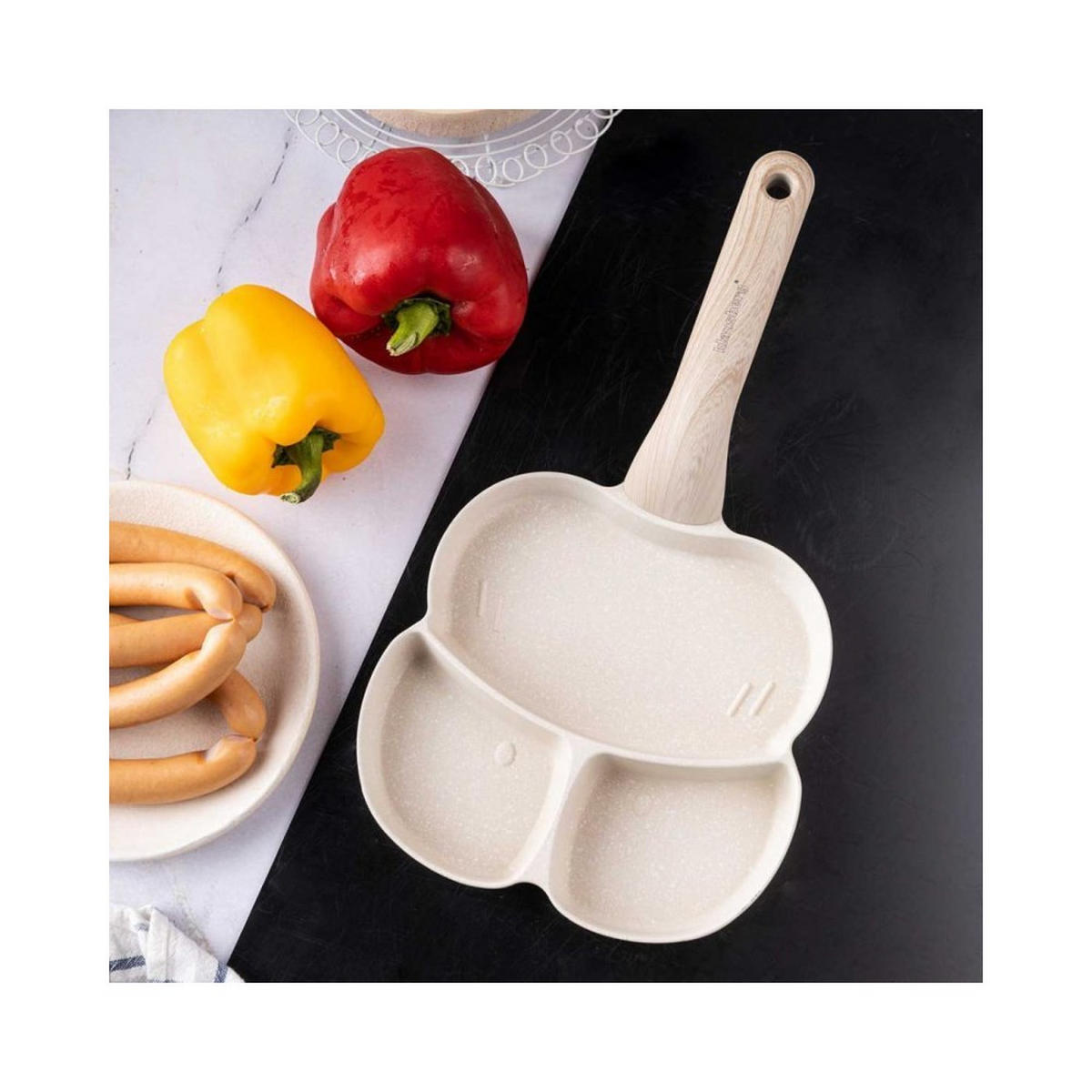 PFANNKUCHENPFANNE Beige 34/19/2.5 cm KB7825 - Beige, Metall (19cm) - Klausberg 