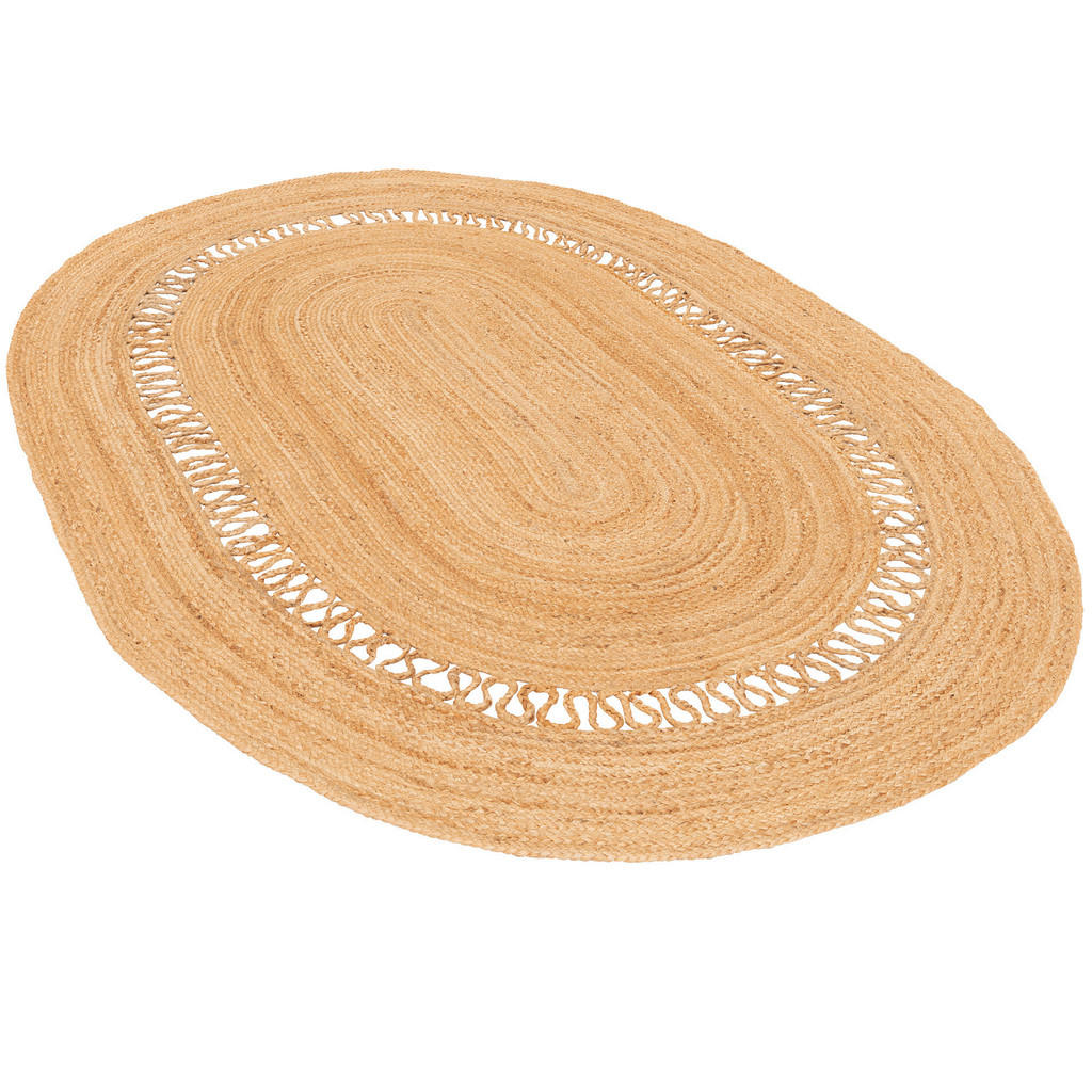 Thumbnail - Pergamon Naturfaser, Beige, Textil, Oval, 160x230 cm, Teppiche & Böden, Teppiche, Naturteppiche