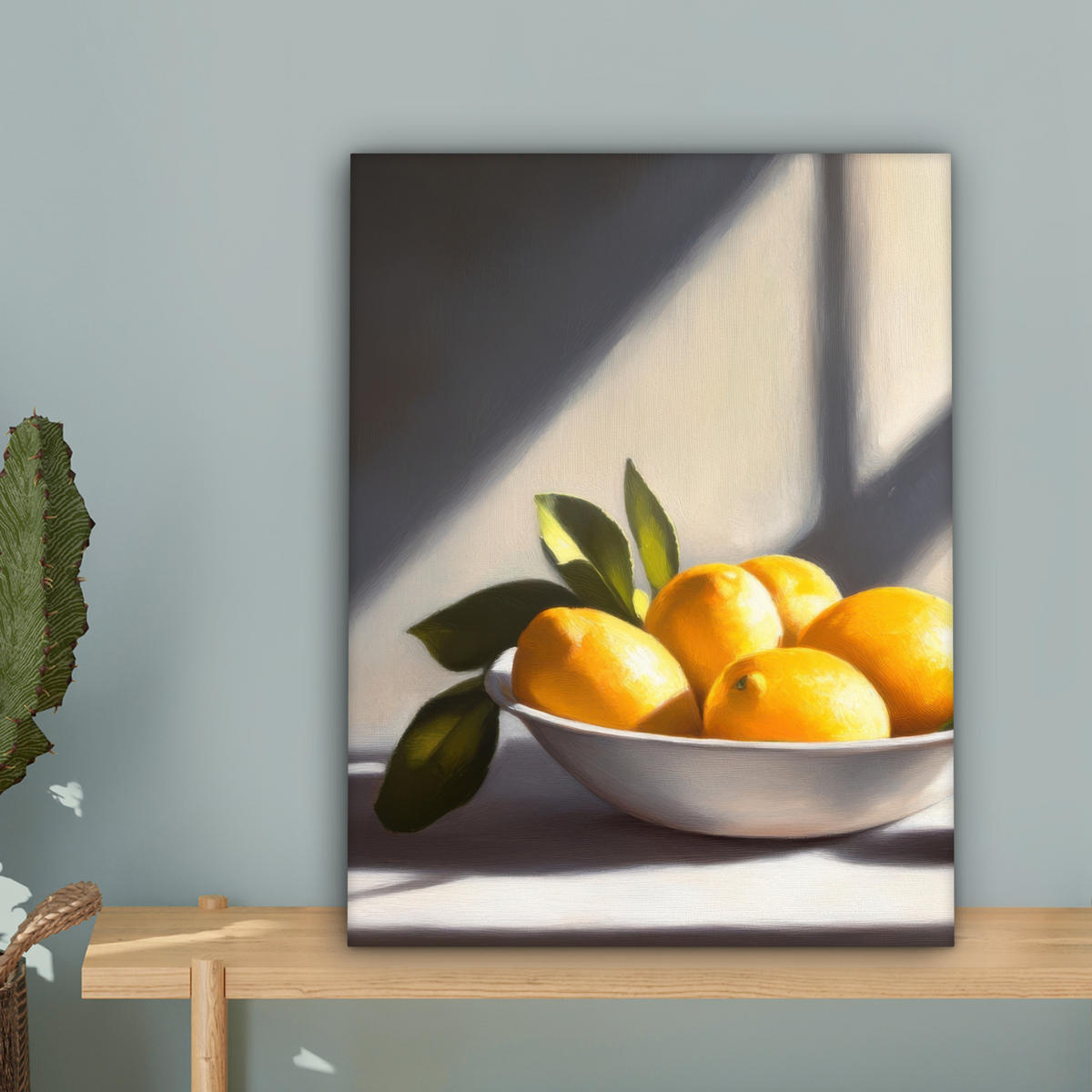 LEINWANDBILD Zitronen - Stilleben - Gelb 30x40 cm - Gelb, Textil (30/40cm) - MuchoWow