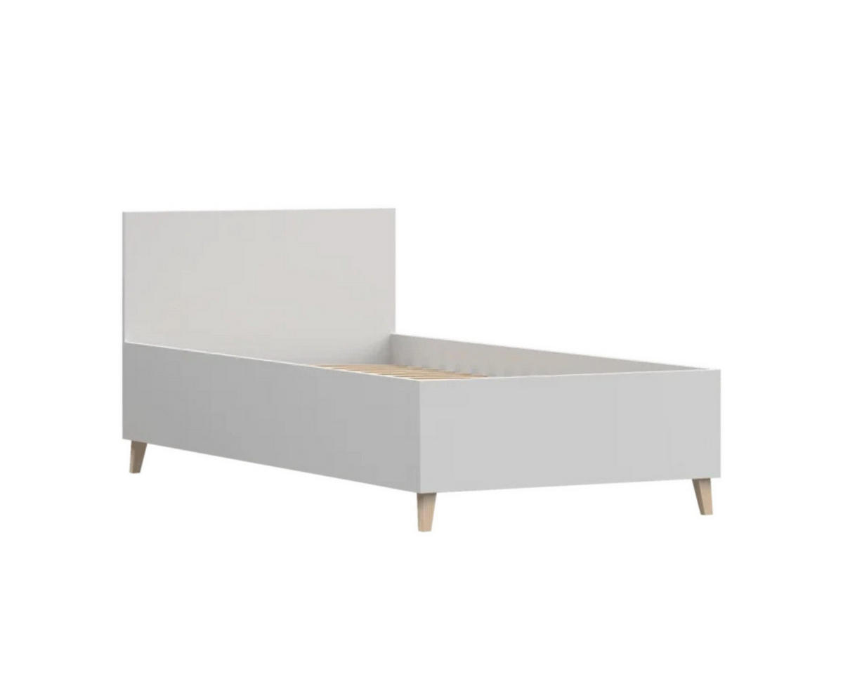 JUGENDBETT FAGOT 36 90/200 in Weiß Scandi-Still - Weiß, Holzwerkstoff (90/200cm) - Deine Möbel 24