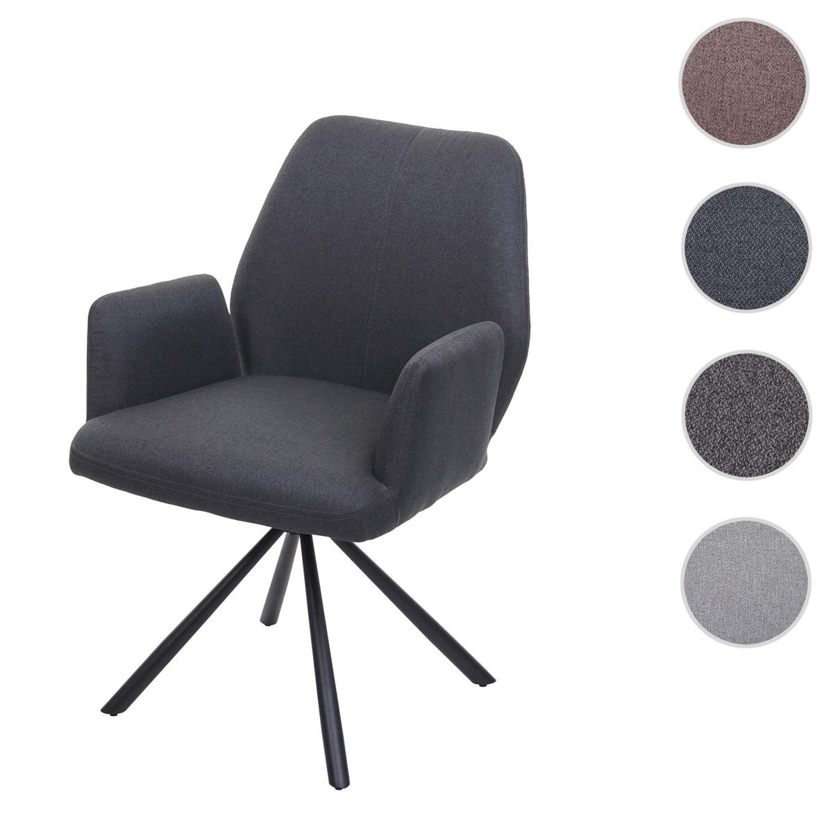 ESSZIMMERSTUHL Anthrazit - Anthrazit, Textil (60/86/66cm) - MCW