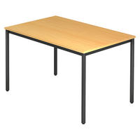 BESPRECHUNGSTISCH Serie-D 80/120/72 cm in Buchefarben/Rundrohr schwarz - Buchefarben/Schwarz, Holzwerkstoff (80/120/72cm) - bümö