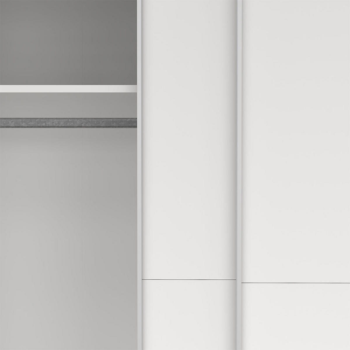 SCHIEBETÜRENSCHRANK, Como, Weiß, Holzwerkstoff, 179 x 67 x 221 cm - Weiß, Holzwerkstoff (179/221/67cm) - ebuy24
