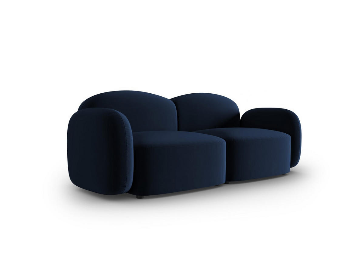 SOFA Blair aus Samt königsblau 2 Sitzplätze - Blau, Textil (87/80/194cm) - Micadoni