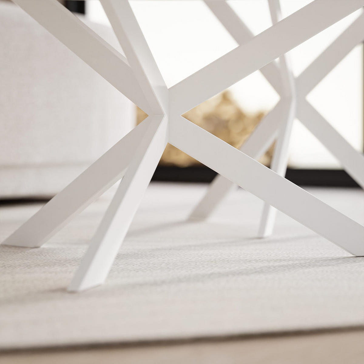 KONFERENČNÍ STOLEK LIBERO kulatý z MDF, bílý / arkticky bílý - bílá, kov/kompozitní dřevo (75/75/36cm) - Idohome