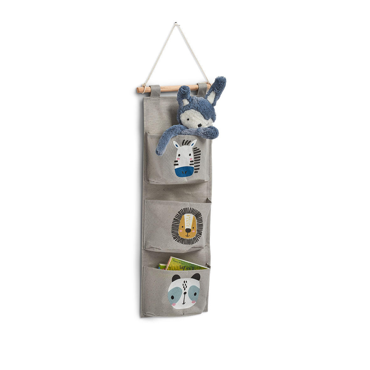 HÄNGEAUFBEWAHRUNG Animals - Grau - 35 x 81,5cm - Grau, Textil (35/81.5/10cm) - Zeller Present