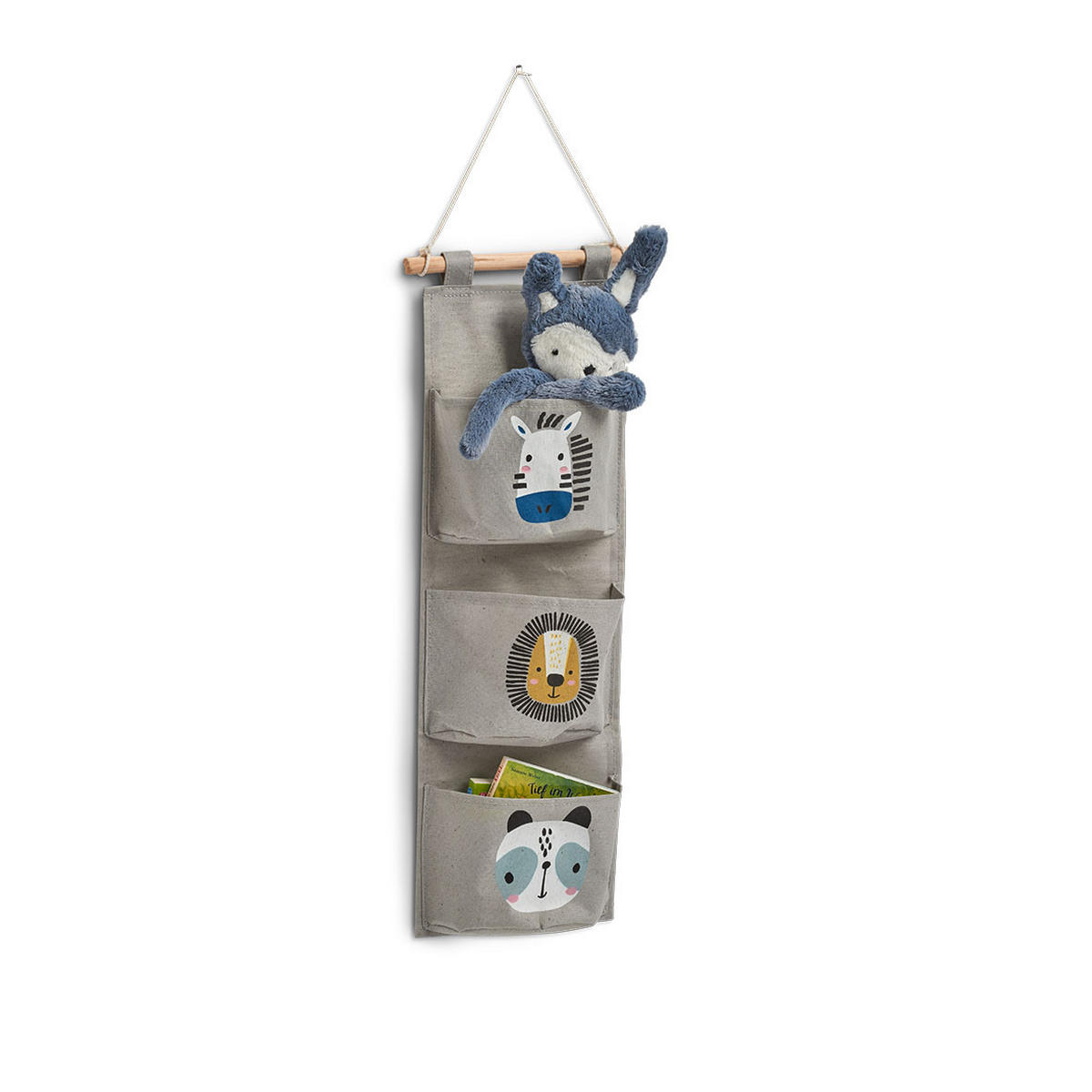 HÄNGEAUFBEWAHRUNG Animals - Grau - 35 x 81,5cm - Grau, Textil (35/81.5/10cm) - Zeller Present
