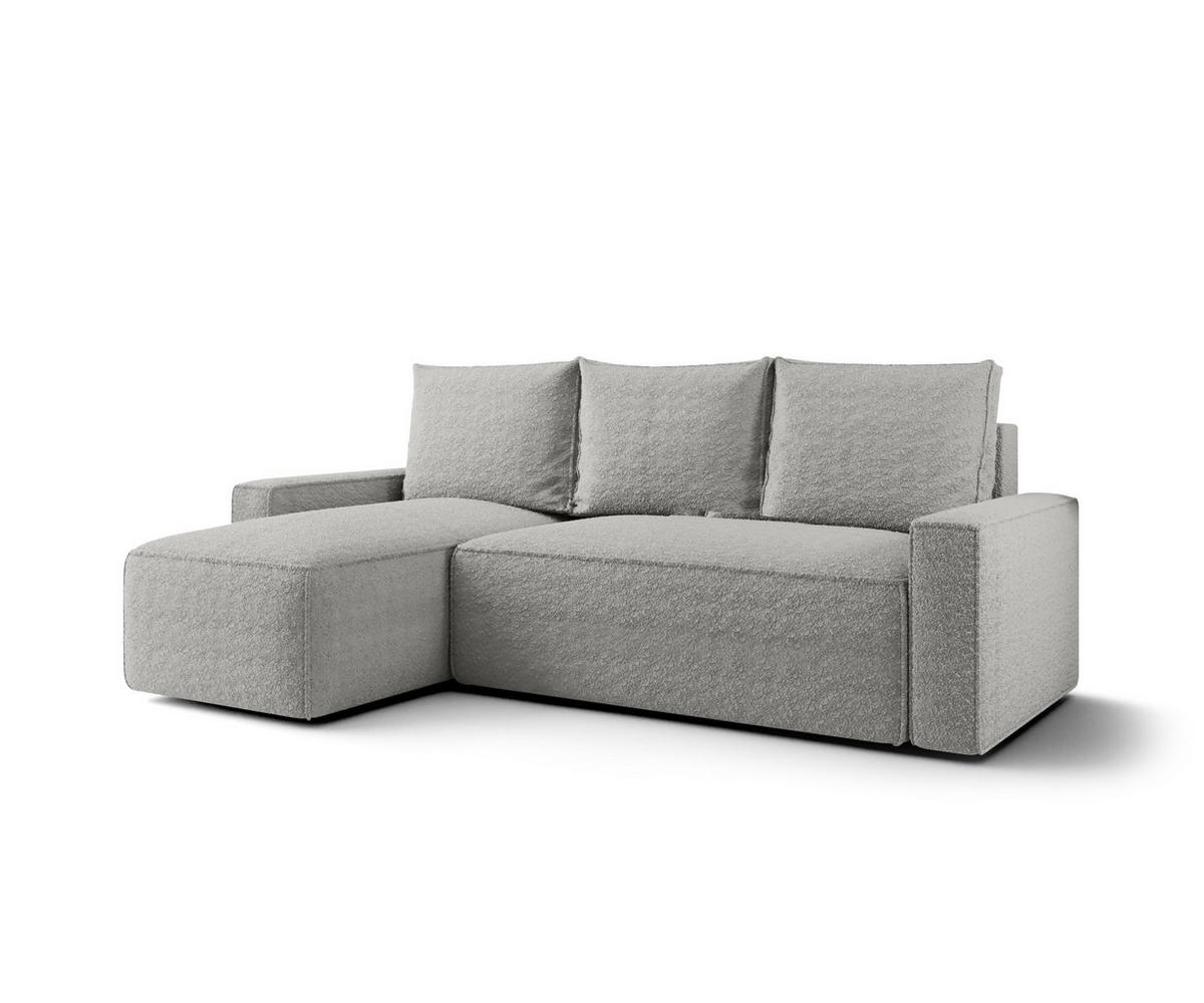 ECKSOFA mit Schlaffunktion SAVIO Quelle 83 Links - Grau, Textil (232/140cm) - Bedante