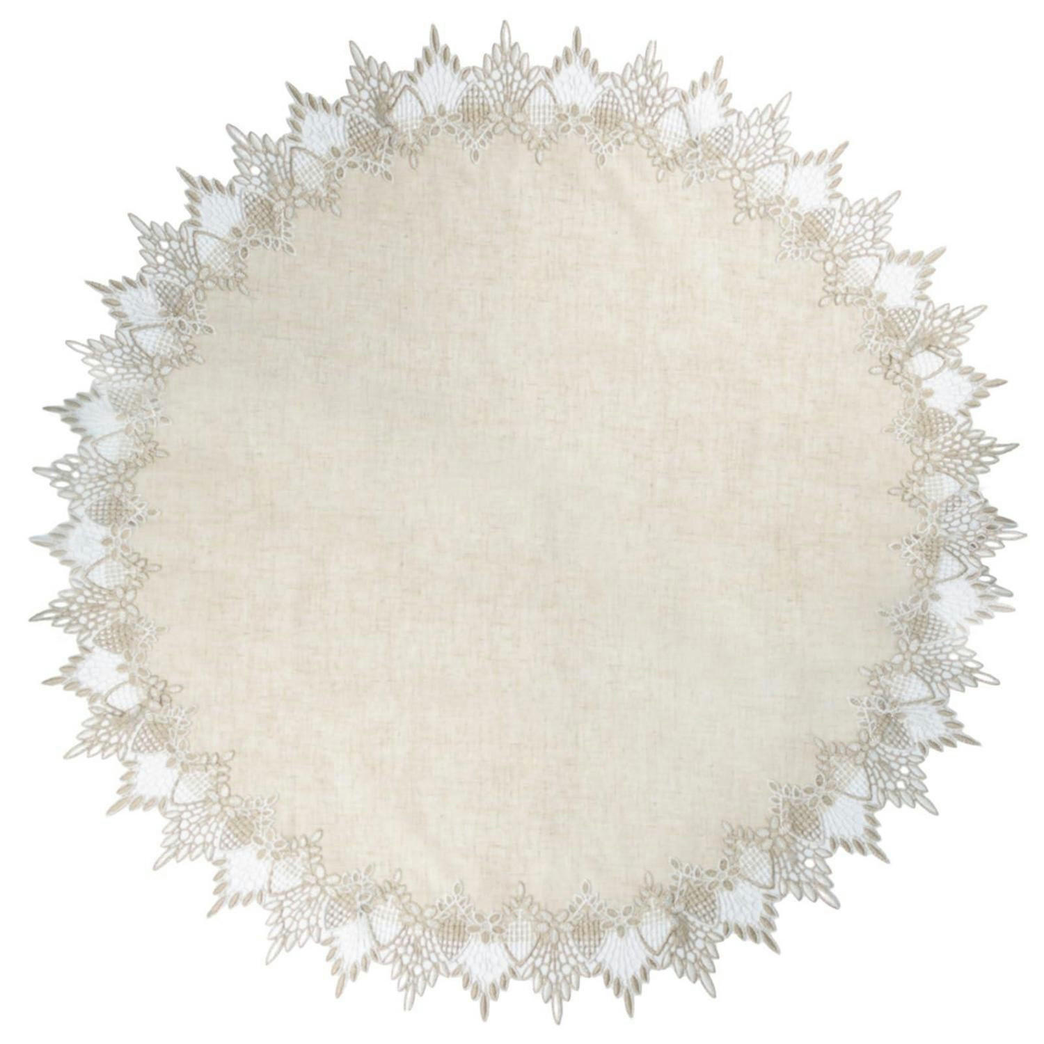 XXXLutz Spitzendeckchen Beige 60x1.5x60 cm