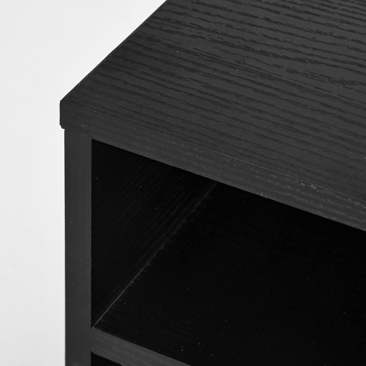 AKTENREGAL DE-14524 3 offene Fächer für Drucker Schwarz - Schwarz, Holzwerkstoff (40/22.5/47cm) - ComfortXL