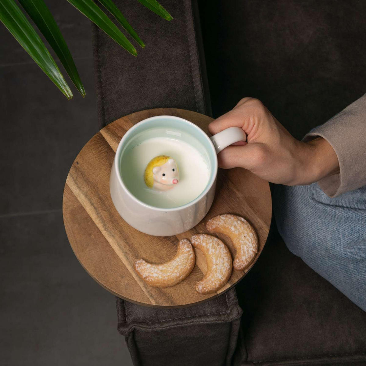 KAFFEETASSE 300ml 3D Cartoon - Weiß, Keramik (0.3L) - Intirilife