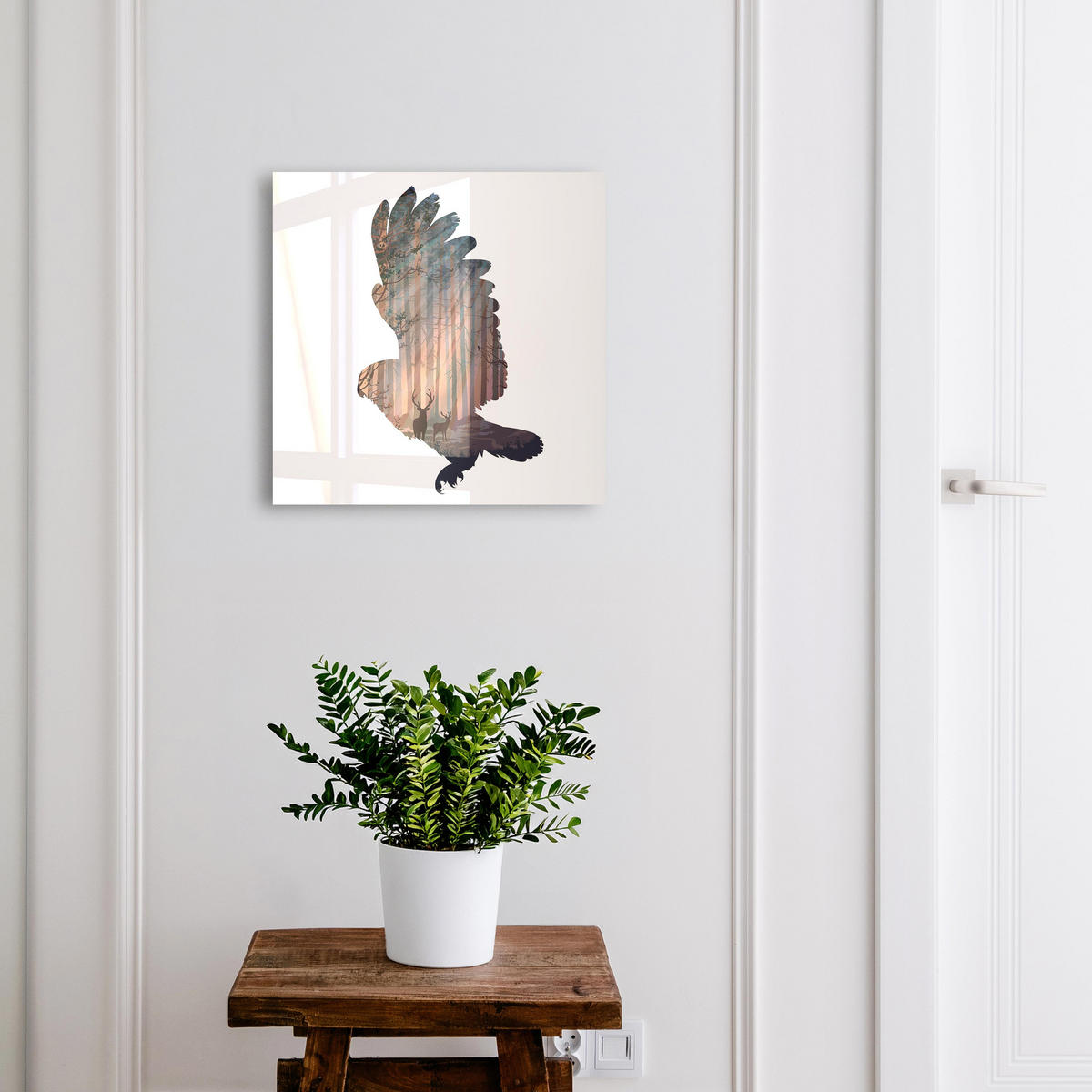 SCHLÜSSELBOX Schwarz 30x30 cm- Türöffnung nach rechts - Waldvogel - Braun, Metall (30/30/5cm) - TULUP