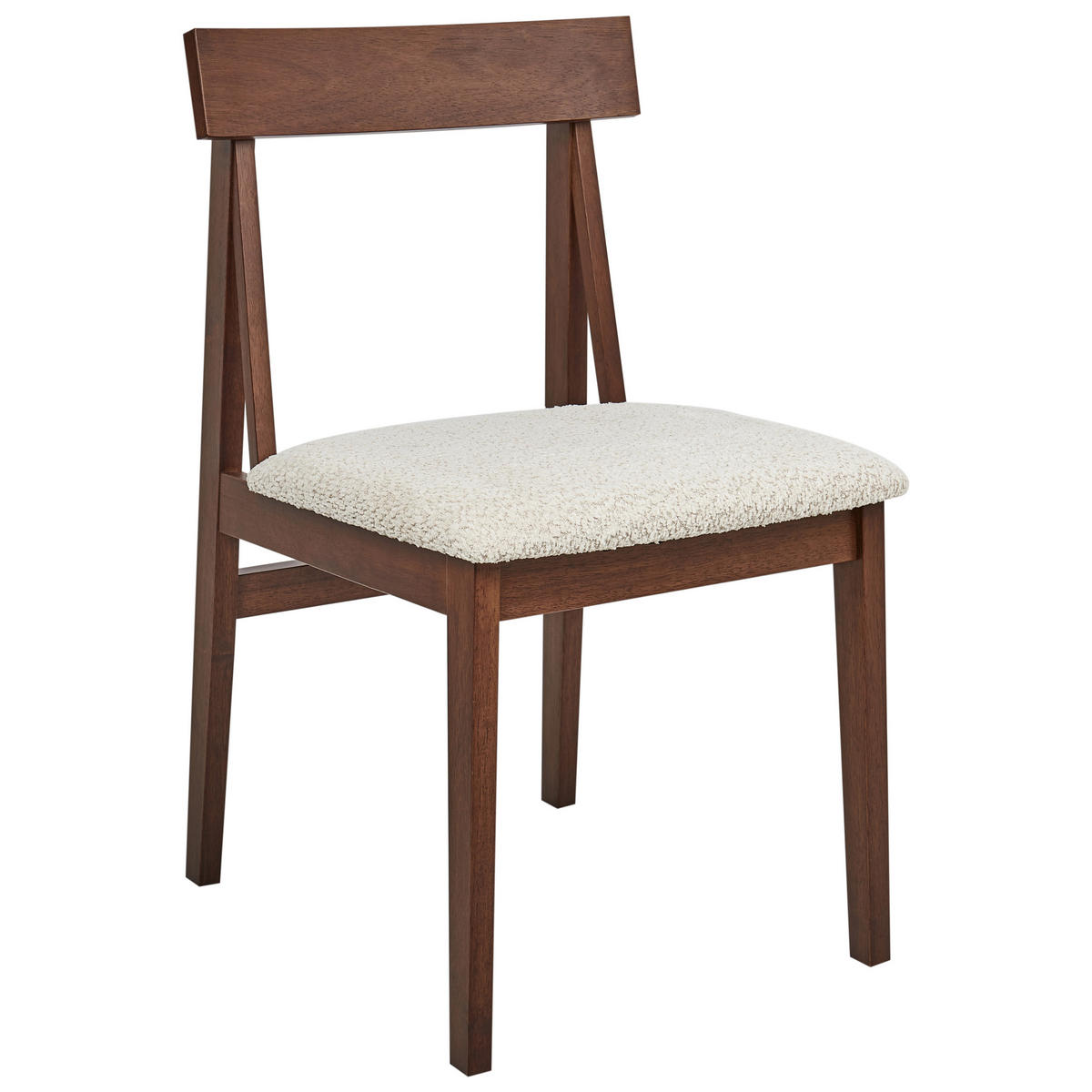 ESSZIMMERSTUHL 2er Set Holz Braun/Beige Isle - Beige/Braun, Holz (45/82/55cm) - Beliani