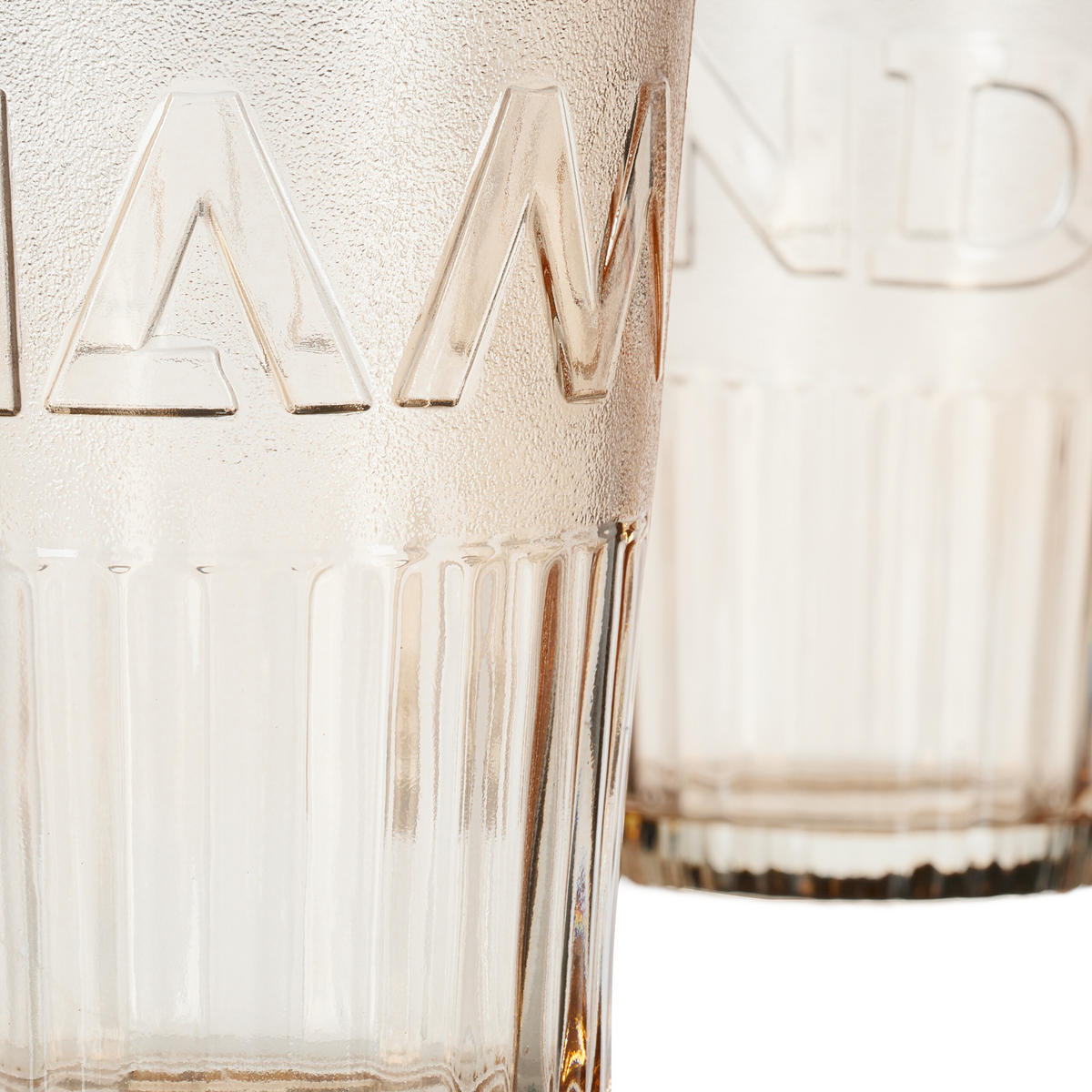 2XTRINKGLÄSER - Hellbraun, Glas/Kunststoff (0.45L) - Relaxdays